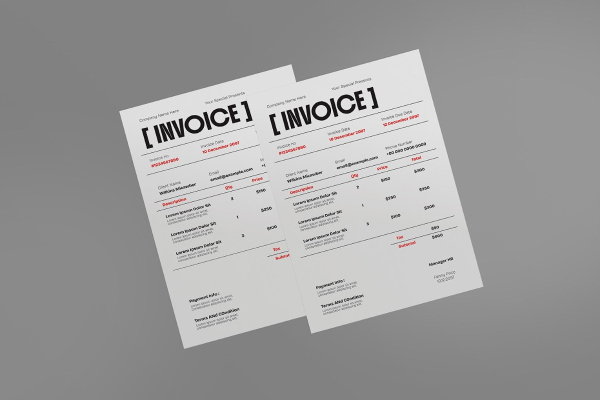 Invoice, a Print Template by graphicook (Photo 2 of 3)