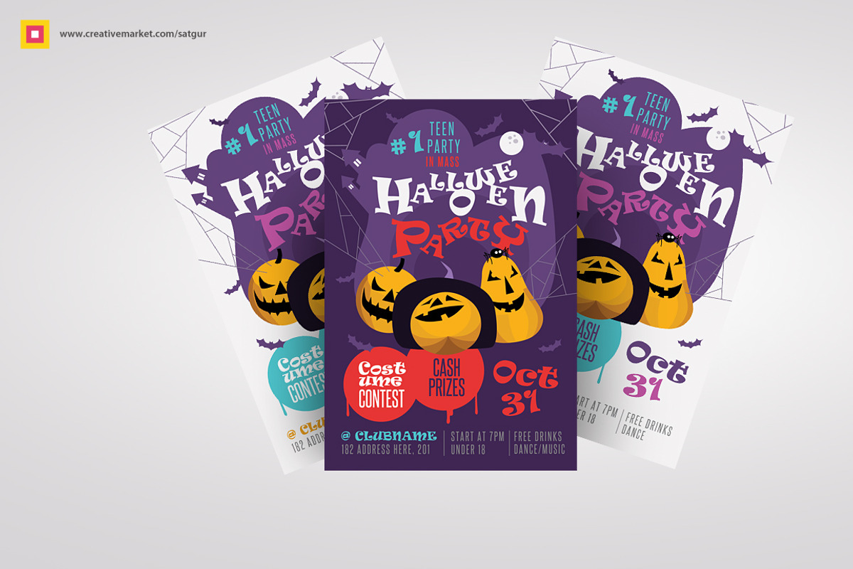 Halloween Flyer vol2, a Flyer Template by Satgur Graphic Design (Photo 3 of 5)