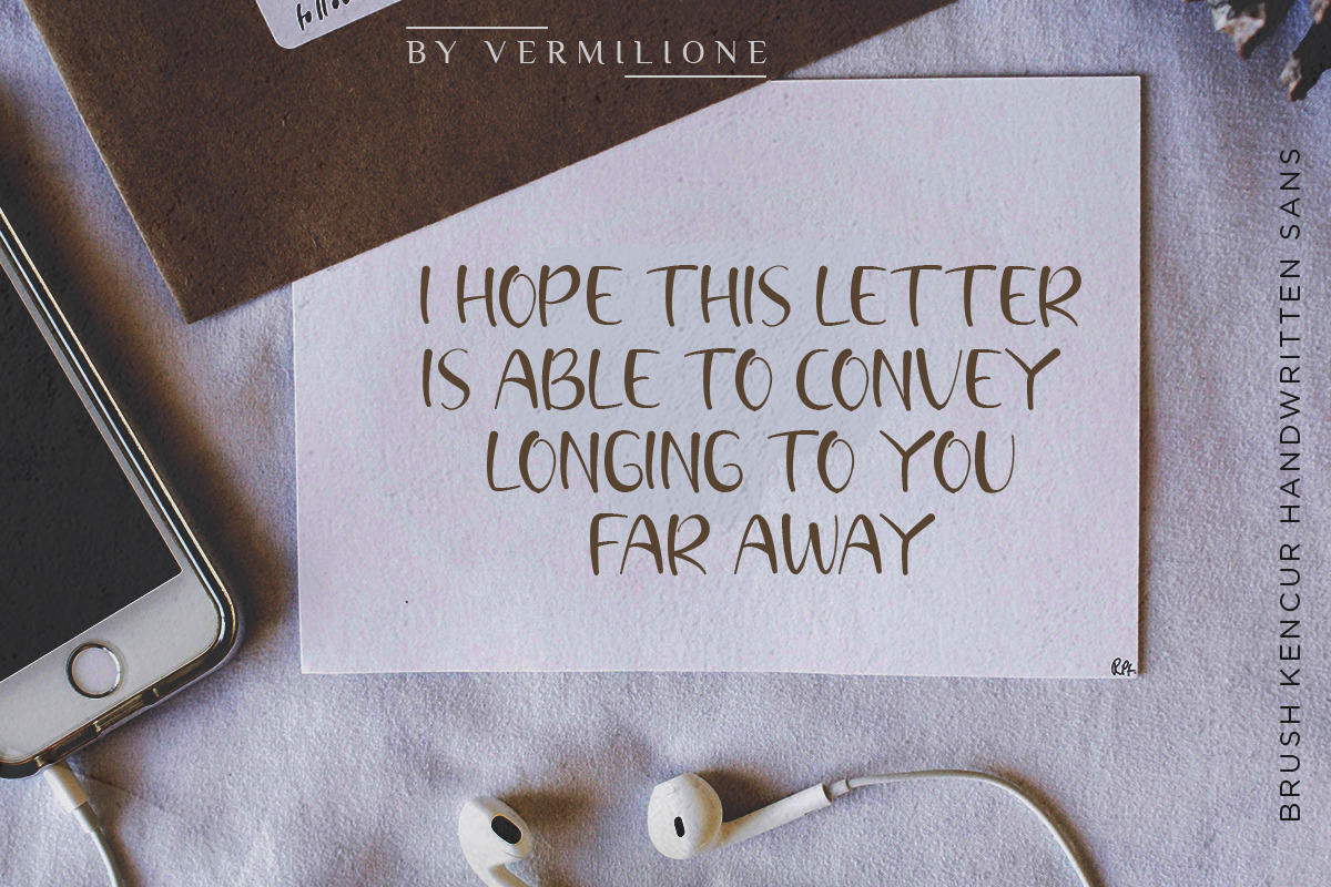 Brush Kencur Hand Written Sans preview 4