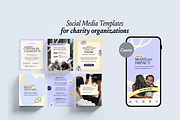 Charity Instagram Post Templates, a Social Media Template by CanvaTemplateClubCo (Thumbnail 5 of 9)