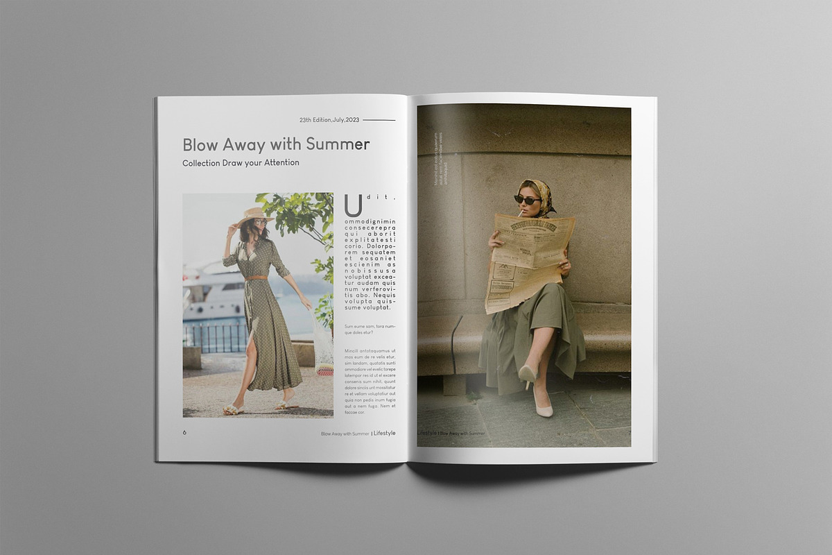 Lifestyle magazine layout 01, a Magazine Template by Swayang (Photo 4 of 22)