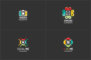 4 Advanced Logo Templates Bundle 4