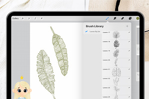 36 Leaf Procreate Stamp Brush