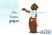 Animals jazz band., an Animal Illustration by Funny-sunny (Thumbnail 3 of 7)