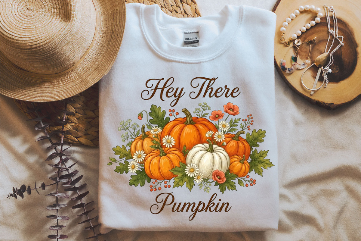 Preppy Hey There Pumpkin Fall Autumn, a Seasonal Illustration by Designking (Photo 2 of 4)