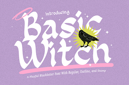 Basic Witch - Blackletter Font, a Blackletter Font by ariodsgn