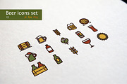 Beer icon set, an Outline Icon by I-RO (Thumbnail 1 of 3)