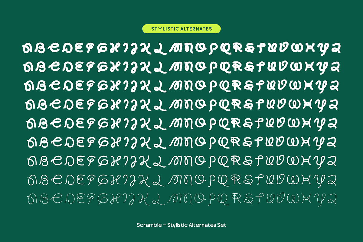 Scramble - Experimental Sans Family, a Sans Serif Font by agnyhasyastudio (Photo 15 of 18)