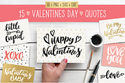 Valentines Day quotes SVG bundle, an Illustration by Angele Kamp (Thumbnail 1 of 6)