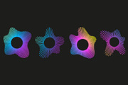 Set of colorful soundwave icons, an Object Illustration by Hannet (Thumbnail 1 of 5)