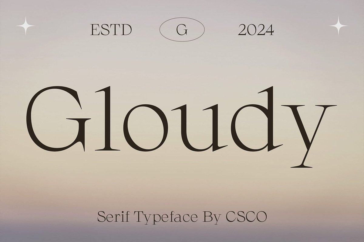 Gloudy – Modern Serif, a Serif Font by Craft Supply Co. (Photo 1 of 8)