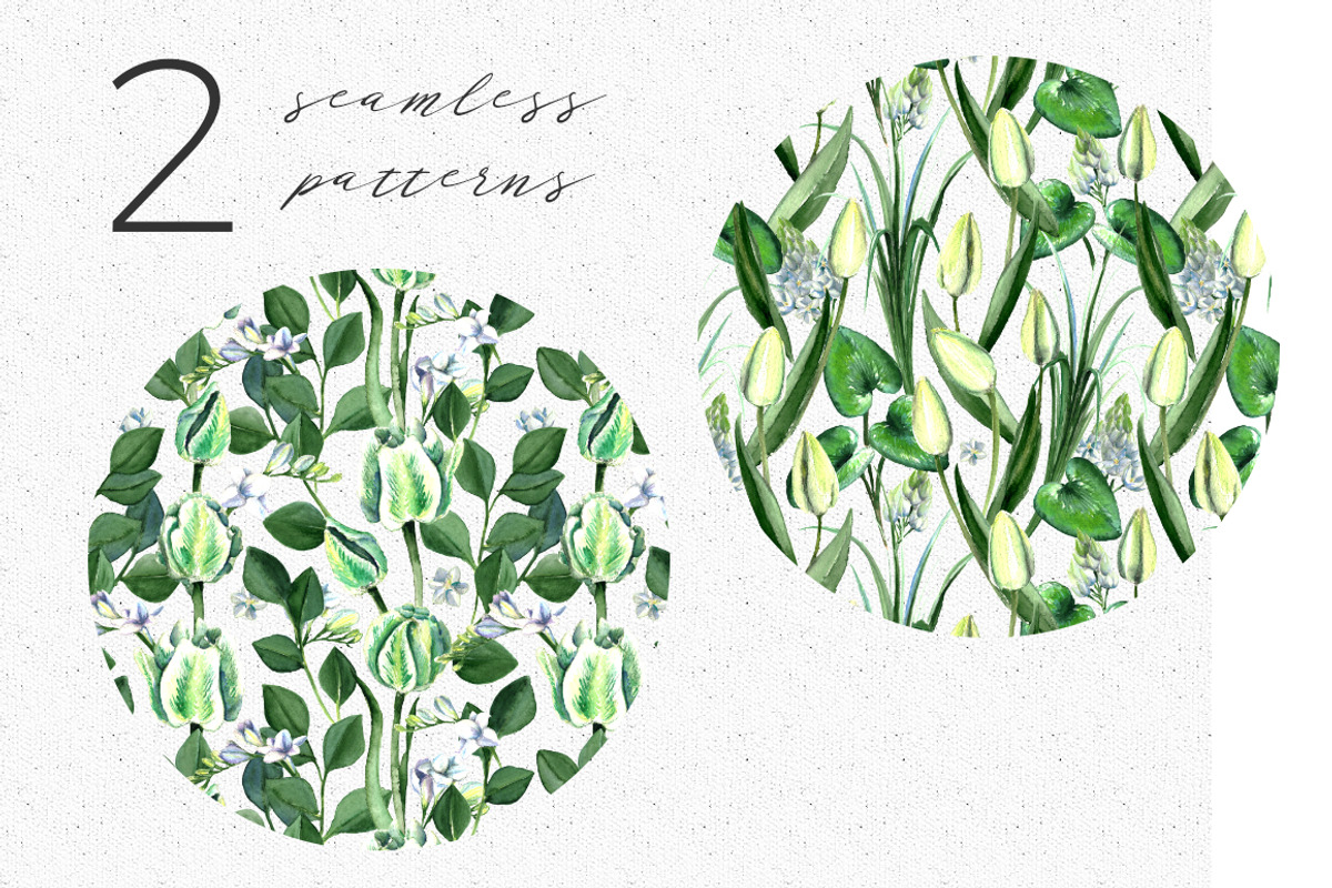 Wedding Watercolor Tulips Set, an Illustration by WBS Design (Photo 5 of 9)