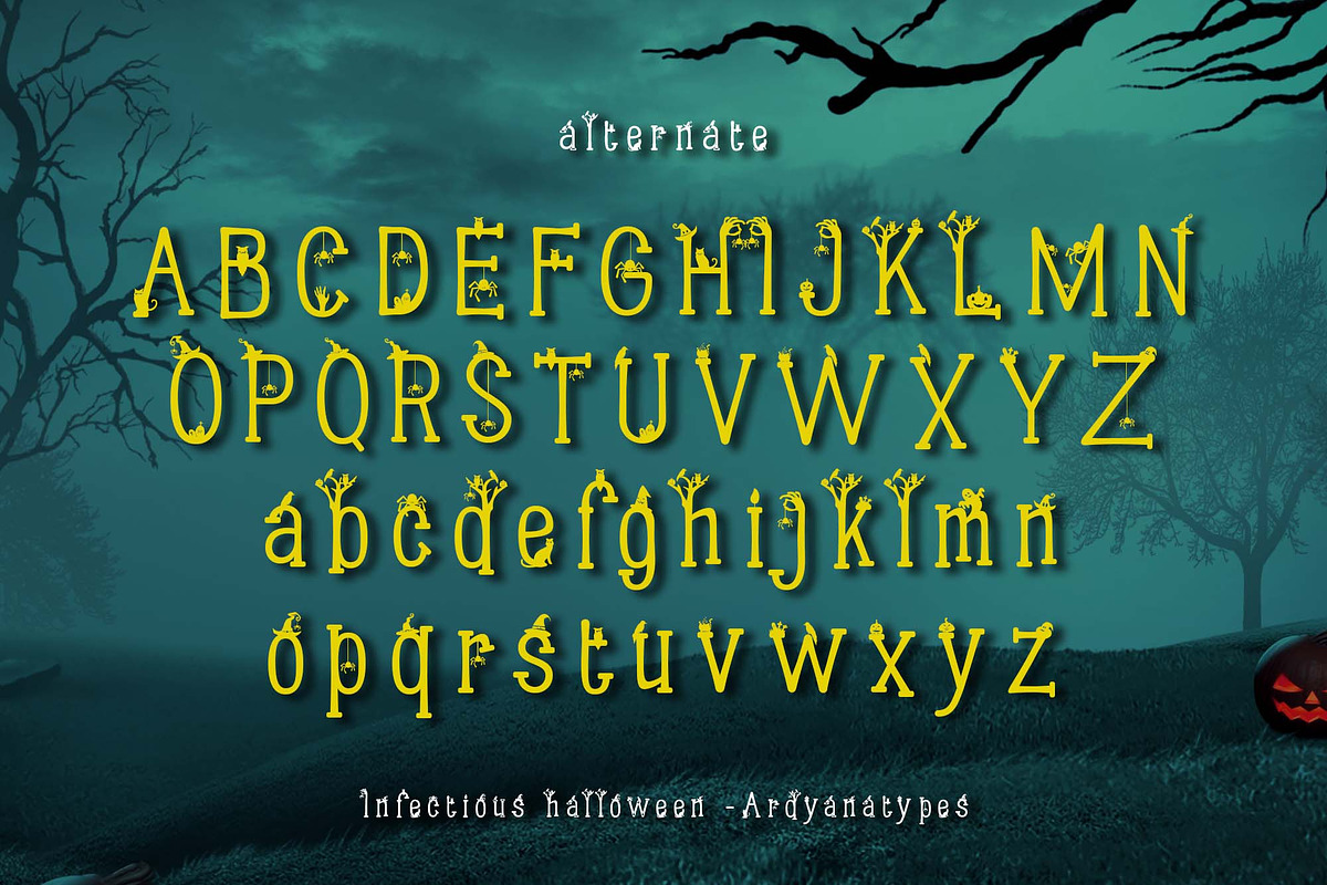 Infectious - Halloween Typeface, a Handwritten Font by Ardyanatypes (Photo 9 of 12)