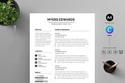 Clean and creative minimal resume, a Resume Template by Blackcloud_Creations (Thumbnail 1 of 6)