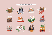 Christmas cats | 100% hand drawn, an Animal Illustration by Olia (Thumbnail 4 of 14)