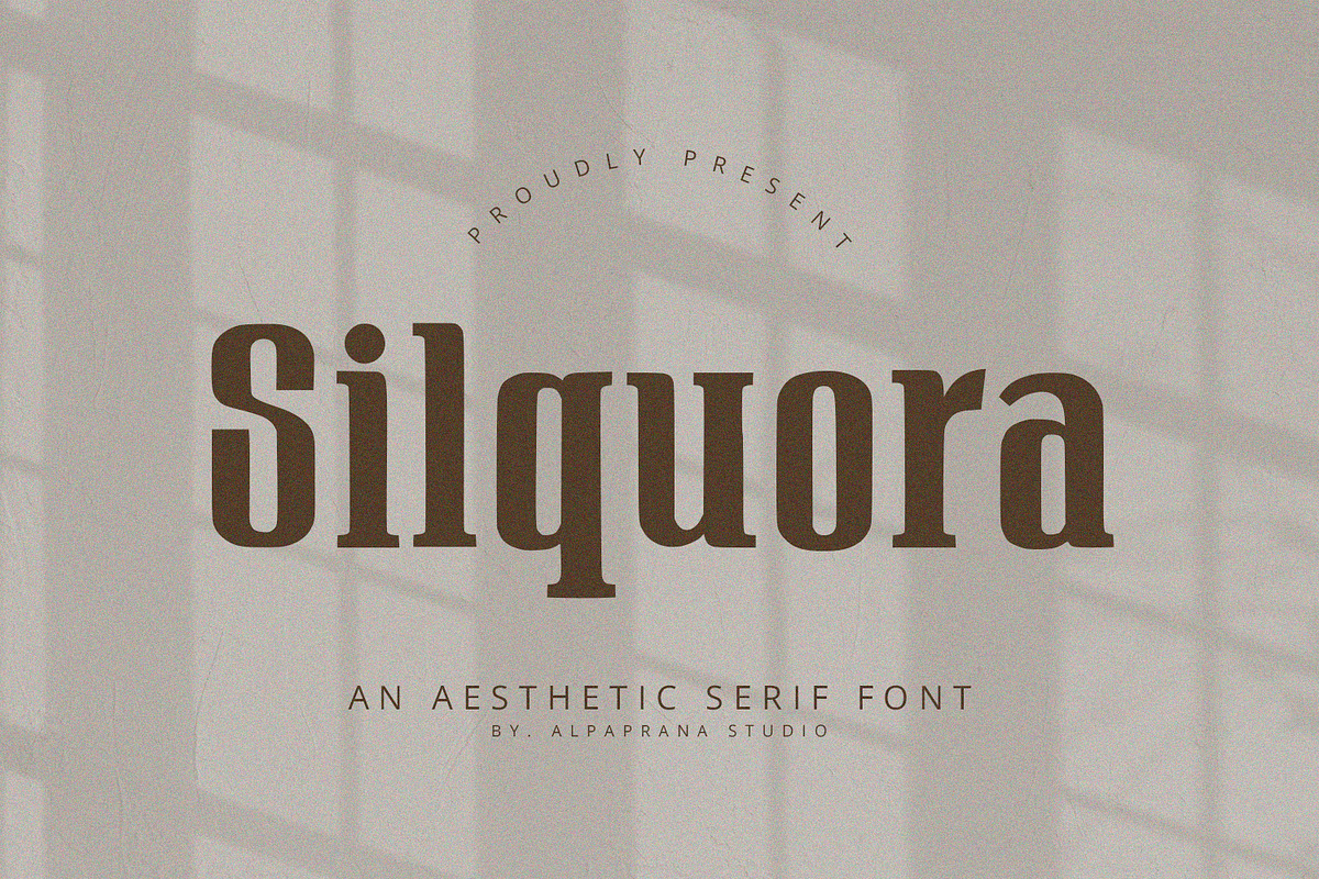 Silquora - Serif Font, a Font by Alpaprana (Photo 1 of 10)