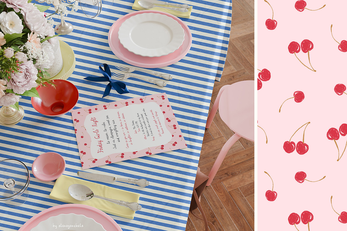 Picnic time - whimsy summer patterns, a Pattern Graphic by alenaganzhela (Photo 2 of 16)