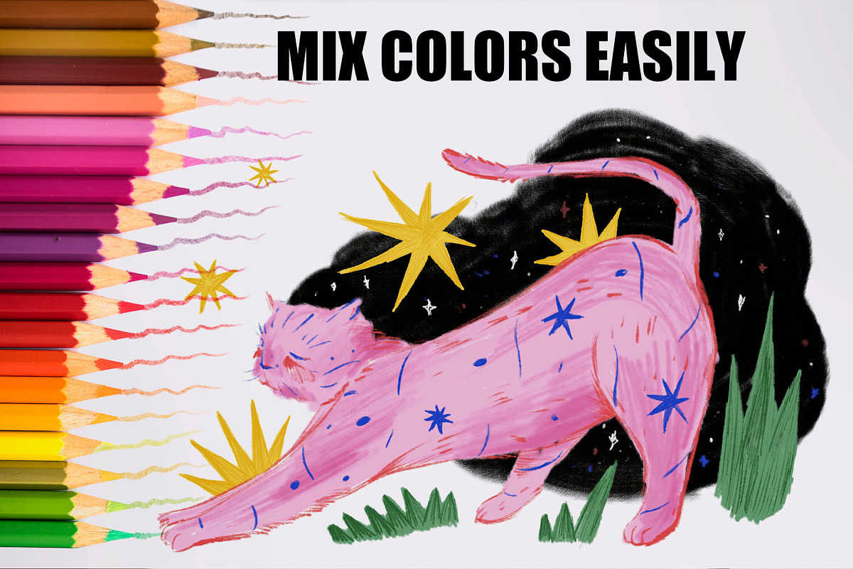 Color Pencils Procreate Brushes, a Brush Add-On by Easy Procreate (Photo 5 of 10)