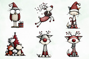 Whimsical Quirky Animals Clipart, an Illustration by Creative Art (Thumbnail 8 of 13)