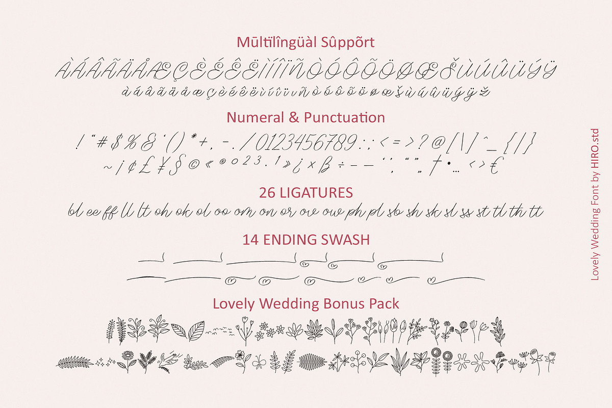 Lovely Wedding - Wedding Script Font, a Script Font by HIRO.std (Photo 12 of 13)