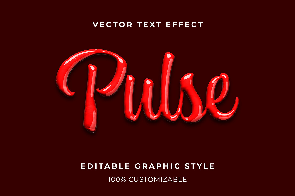 Glossy Liquid Script Text Effect