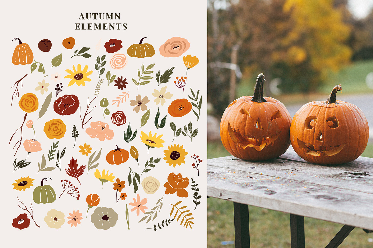 WARM ABSTRACT AUTUMN collection, an Illustration by Spark Studio Brushes (Photo 6 of 7)
