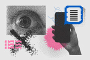 126 Vector Dither Textured Clip Arts, a Graphic by softulka (Thumbnail 9 of 19)