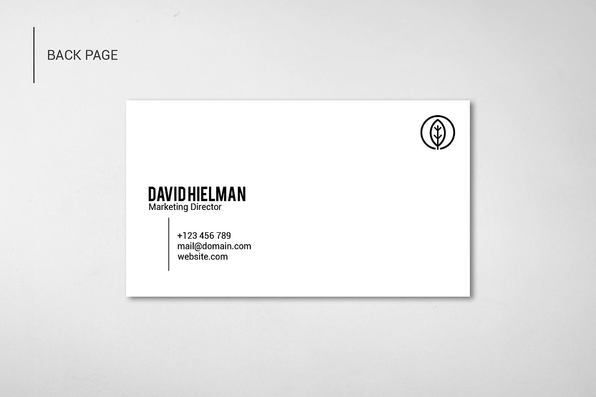 Simple business card design template, a Business Card Template by Medianeka (Photo 3 of 3)
