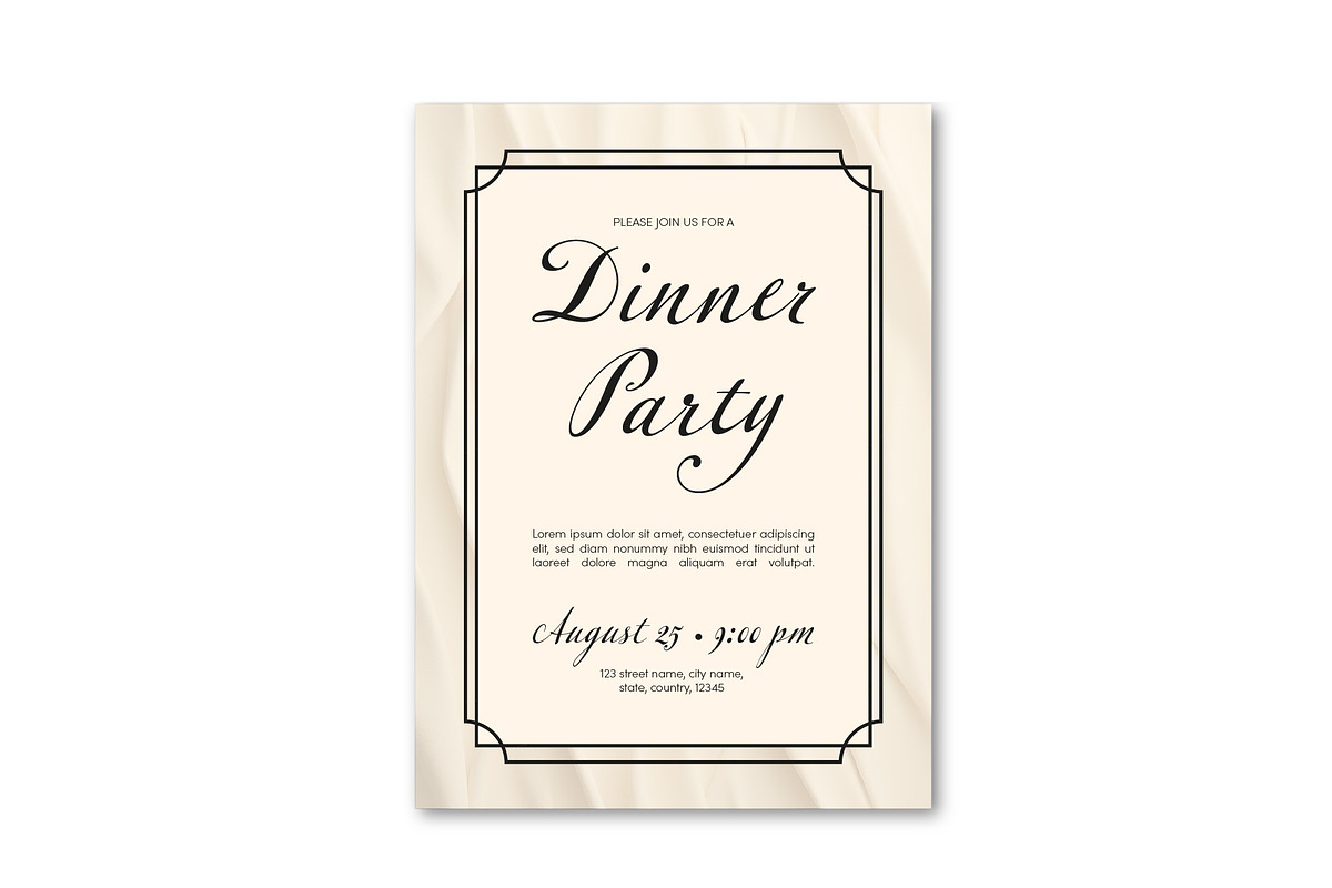Elegant Dinner Party Invitations, a Templates & Theme by studiogstock (Photo 2 of 3)