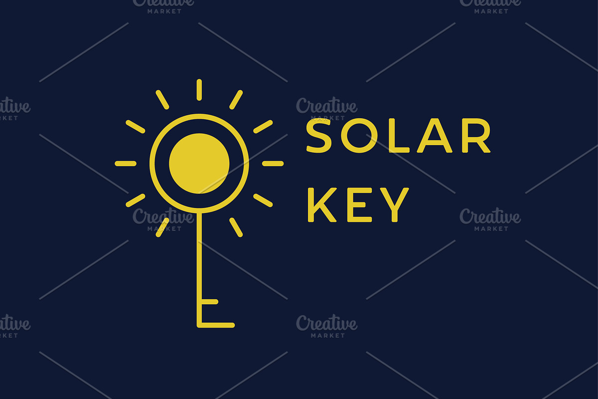 Solar Key Logo Design Icon, a Branding & Logo Template by Morvana Crew