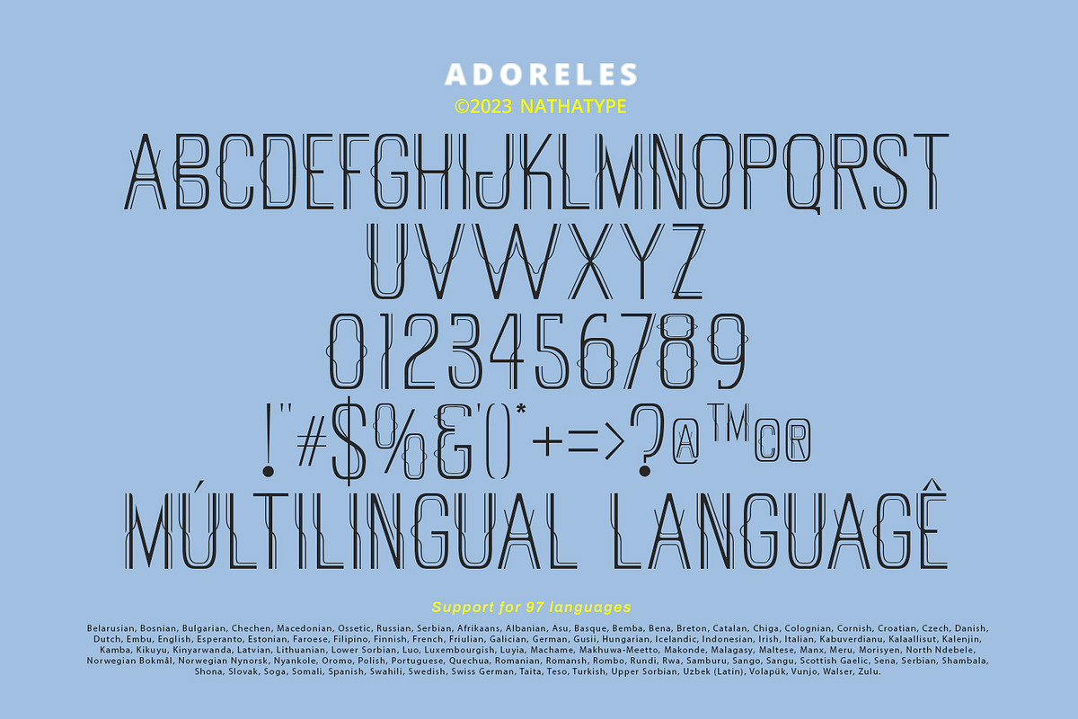 Adoreles, a Sans Serif Font by Nathatype (Photo 8 of 11)