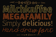 Milchkaffee Megafamily Font, a Script Font by Minhocossauro Emporium (Thumbnail 1 of 9)