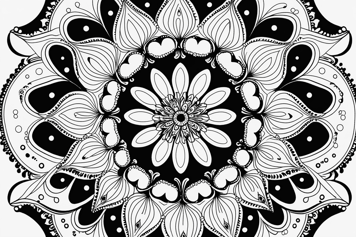 Intricate Mandala Coloring Pages Set, an Illustration by jahid234 (Photo 4 of 7)
