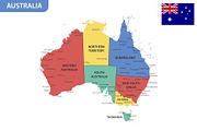 Detailed map of Australia, an Illustration by Vector Shop (Thumbnail 2 of 5)