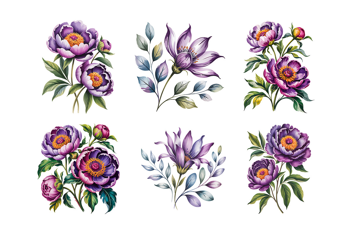 Watercolor Wildflower Flower, a Decorative Illustration by ForhadGFX (Photo 11 of 12)