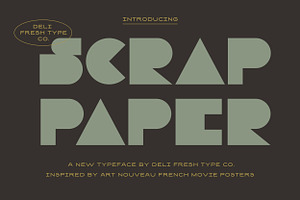 Scrap Paper: A Display font
