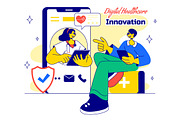 10 Digital Healthcare Innovation, a Healthcare Illustration by denayunebgt (Thumbnail 4 of 4)
