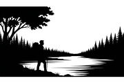 Nature Landscape Silhouette Vector B, an Illustration by Designer_Momina (Thumbnail 42 of 51)