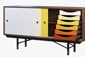 1955 Sideboard 3d Model