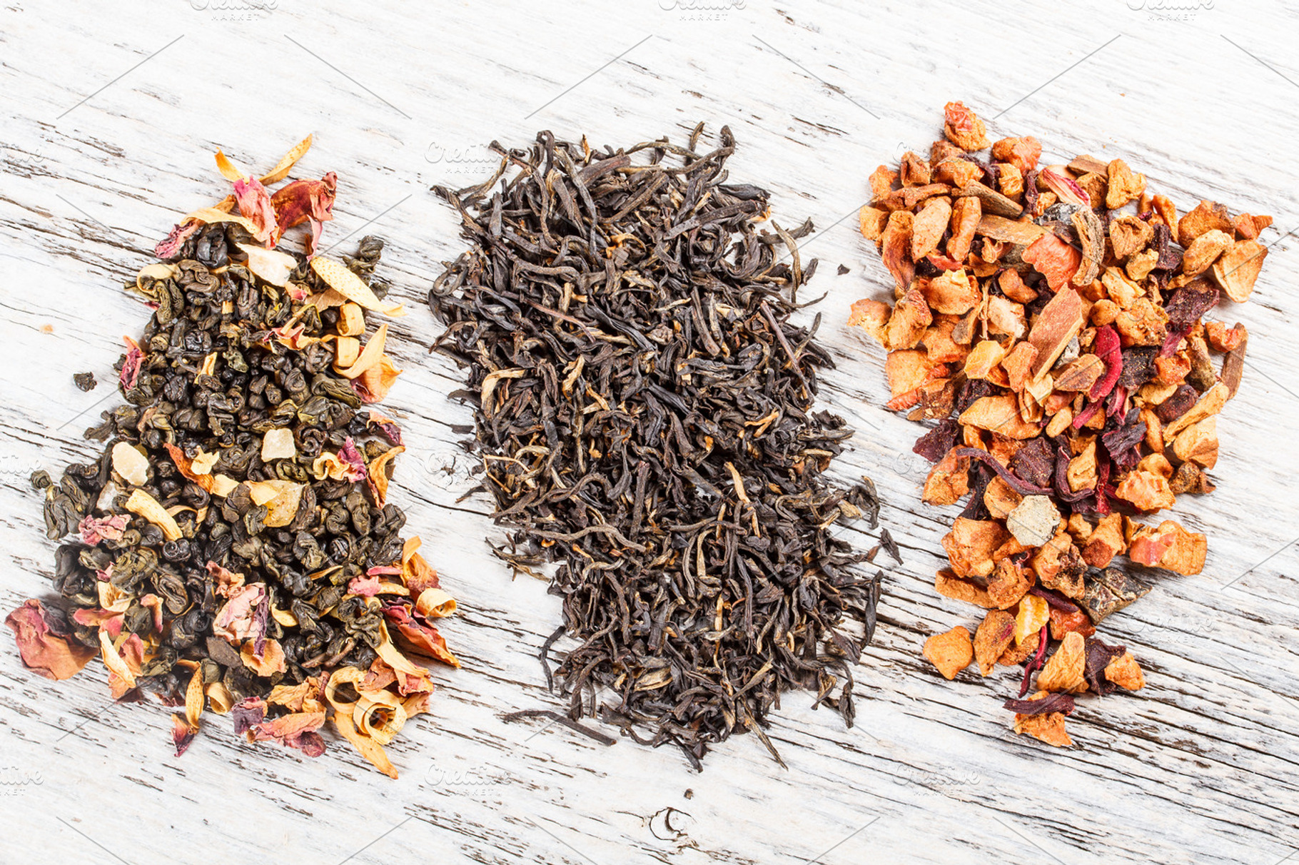 Assortment Of Dry Tea Containing Antioxidant Aromatic And Assortment