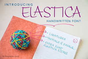 ELASTICA font + ELASTICA Icons font
