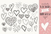 Doodle Hearts Clip Art, an Object Graphic by The Pen and Brush (Thumbnail 2 of 3)