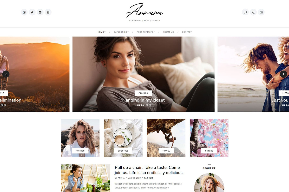 Anara - Personal Blog, a Bootstrap Template by aliarslan (Photo 1 of 8)