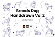 Breeds Dog Handdrawn Vol 2, an Animal Illustration by SLAB! Design (Thumbnail 1 of 3)