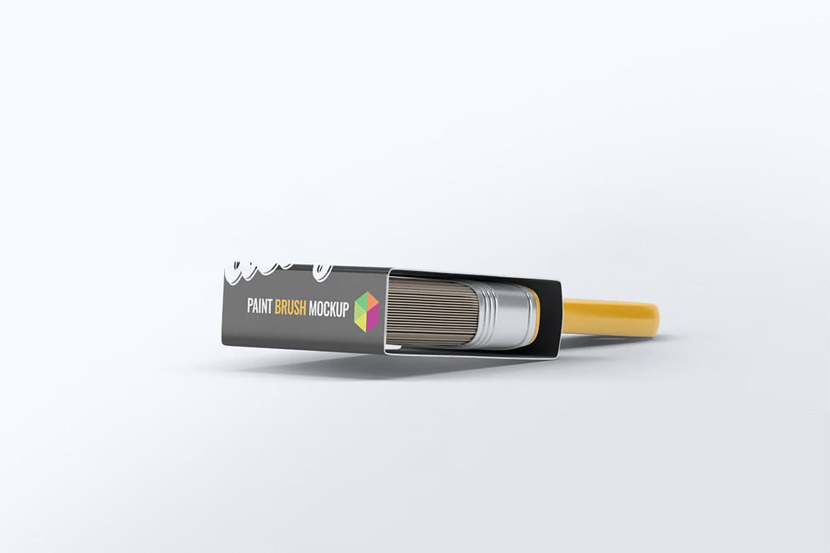 Paint Brush Mock-Up, a Product Mockup by DesignRushMarket (Photo 4 of 7)