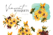 Watercolor flower -Vincent Sunflower, an Illustration by Beigetime (Thumbnail 3 of 13)