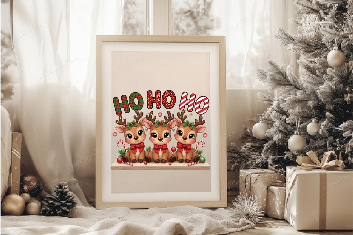 Cute Christmas Reindeer PNG, an Illustration by DreamArtGraphic (Photo 2 of 5)