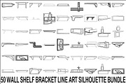 Wall Shelf Bracket Vector Bundle, an Illustration by Gaye Art (Thumbnail 1 of 51)
