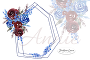 Burgundy & Navy Florals, an Illustration by Feather Grace Designs (Thumbnail 6 of 15)