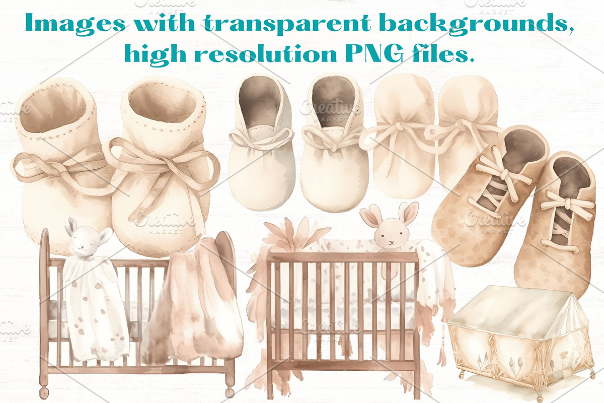 BOHO BABY Shower Neutral Clipart X68, a Person Illustration by Mermaids Cove (Photo 4 of 9)